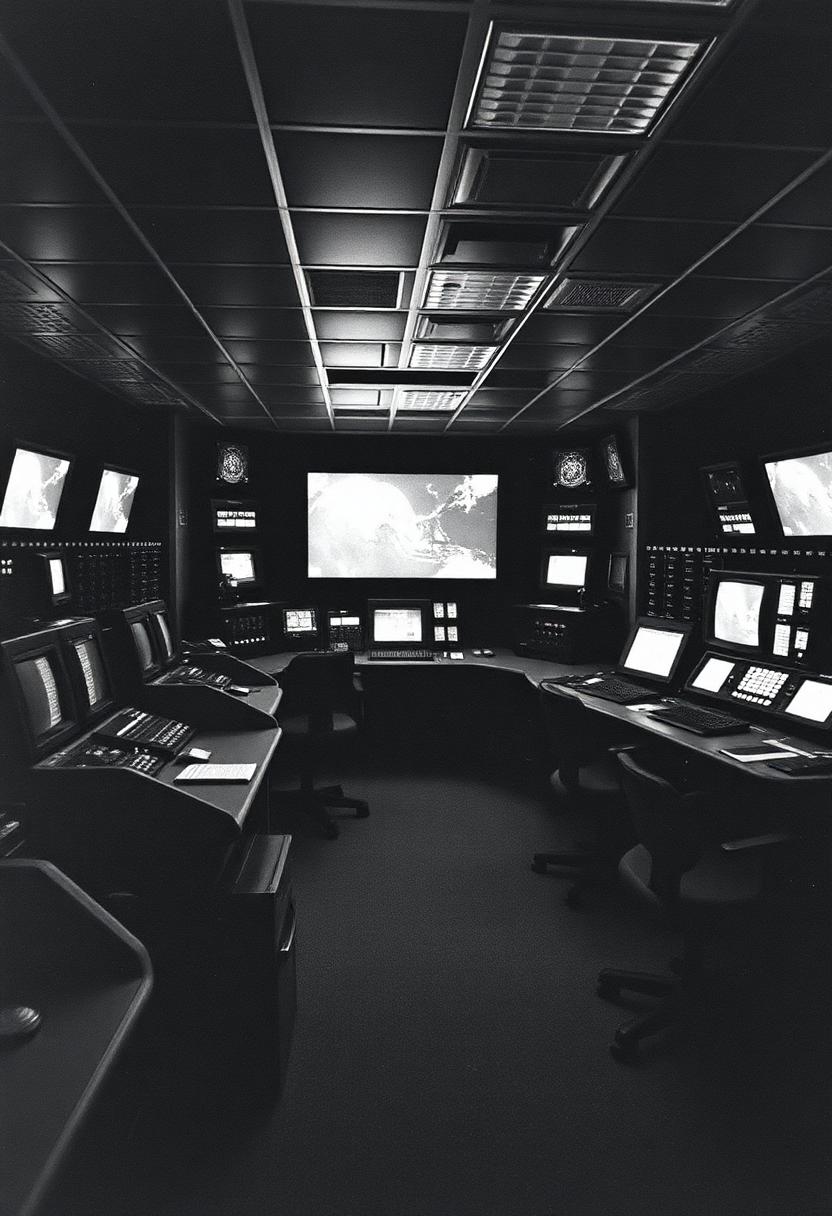 Vintage mission control room